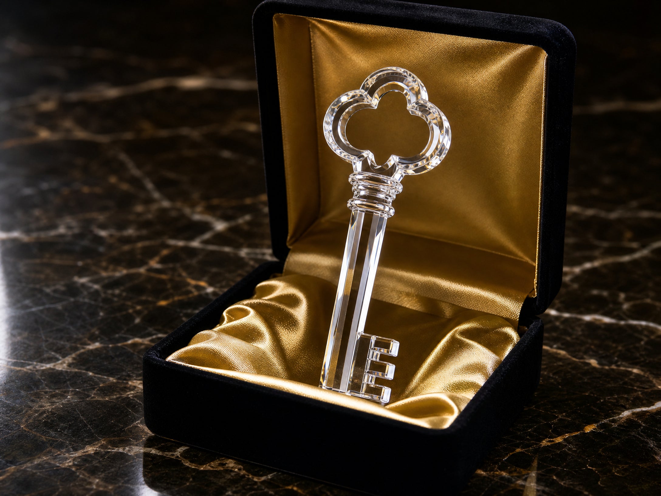Engraved Crystal Key Holder